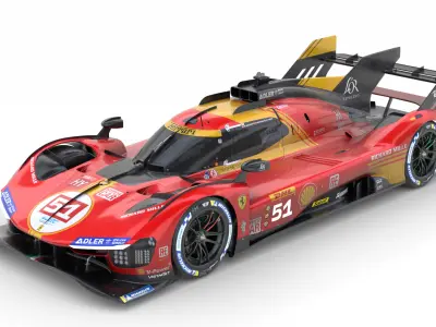 Ferrari 499p WEC 2024 3D model