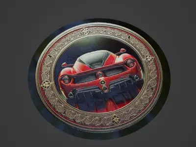 Car Pendant Medallion 3D print model 2