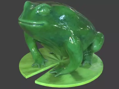 Toad figurine Low-poly 3D model