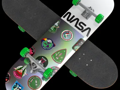 Skateboard NASA set 3D model