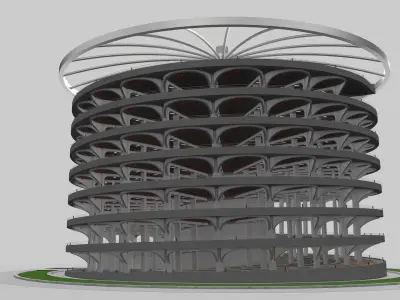 Parking Lot Building 3D model