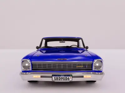 Car Chevrolet Nova 1966 HQ 3D model Low-poly 3D model