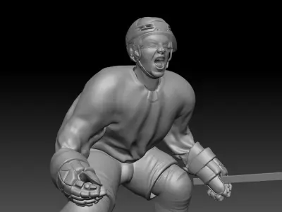 hockey player Inspired Mathew Barzal pose  3D print model