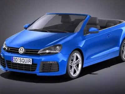 Volkswagen Golf R Convertible 2014 VRAY 3D model