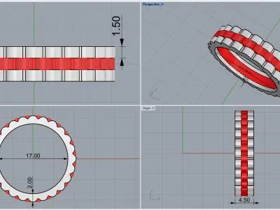 Chain ring model 802 3D print model