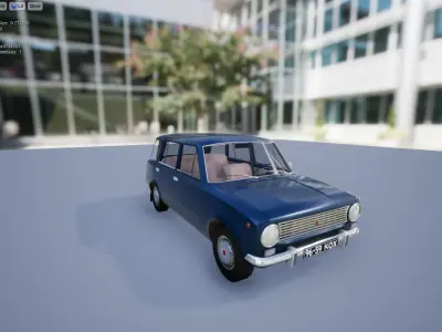 VAZ2102 old car for sims Low-poly 3D model
