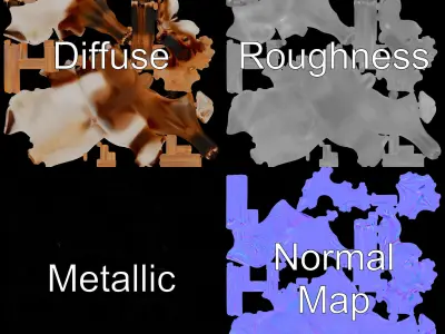 Detailed Reindeer Model Pack Low-poly 3D model