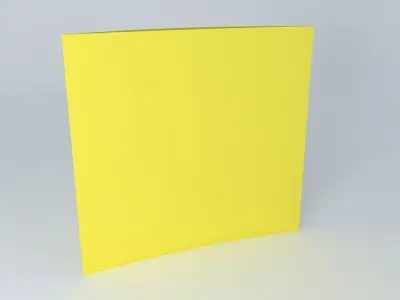 Gold curve panel Free 3D model