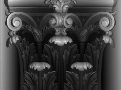 column 3D model art deco pillars 3D print model