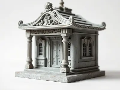 Ornate Pavilion Architectural Model Pack Low-poly 3D model