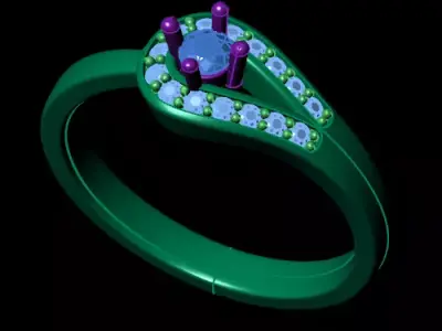 free jewelry engagement ring Free 3D print model