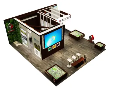 Booth Exhibition Stand a283  3D model