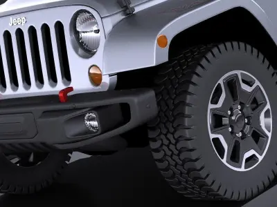 Jeep Wrangler Rubicon 2017 VRAY 3D model