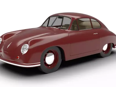 Porsche 356 1300 1952 3d model 3D model