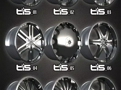 Wheels pack 3D model