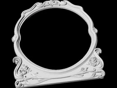 carved frame for mirror 3D model buy