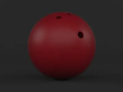 Bowling Ball and Pins 3D model