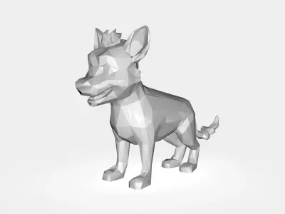 Hyena Low poly  Low-poly 3D model