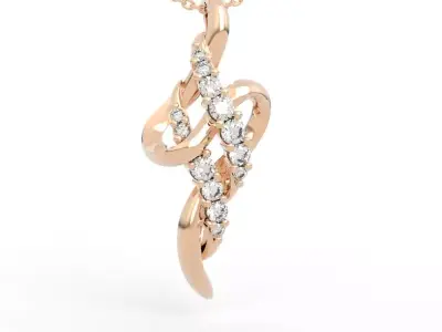 Diamond Twisted Pendant 3D print model
