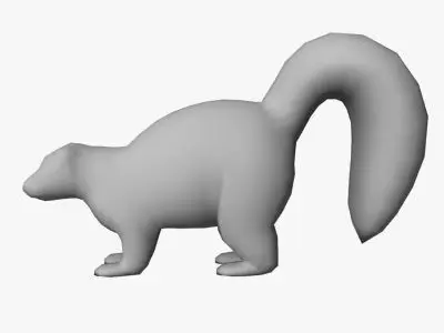 Low Poly Skunk squirrel Low-poly 3D model