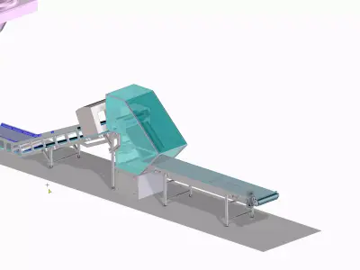 Metal detection conveyor 3D model