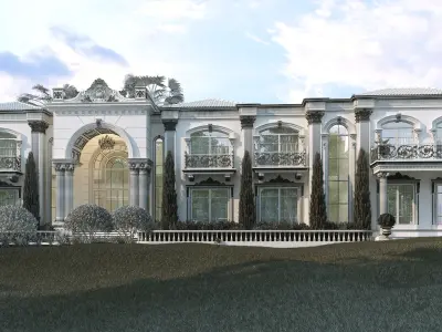 Luxury Classic Villa Exterior 3D Model Download European Style 3D model