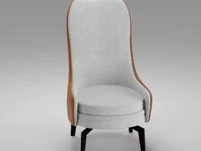 Armchair - CENTURY Low-poly 3D model