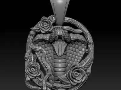 Pendant  Snake 3D print model
