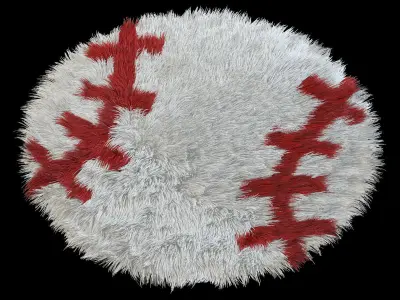 Carpet Round Baseball 3D model