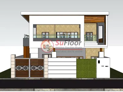 House 10x10m code 548 - Sketchup 3D model 3D model 3D model