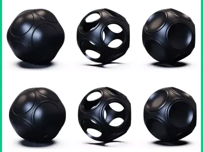 spheres 3D Model Collection sphere with holes 3D print model