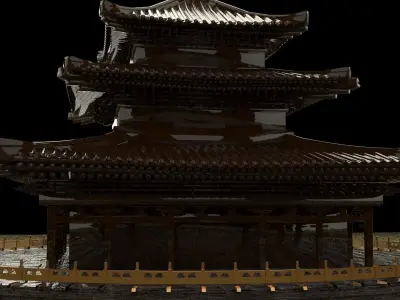 Chinese ancient house 3D model 29