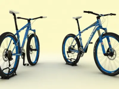 Mountain Bike Giant XTC Blue 3D model
