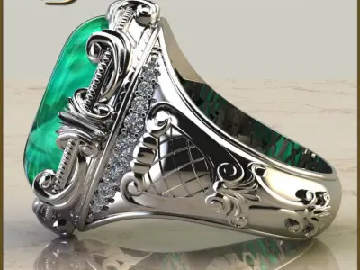 Mens ring STL 3D print model