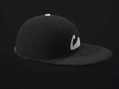 stylistic cap strong symbol 3D model