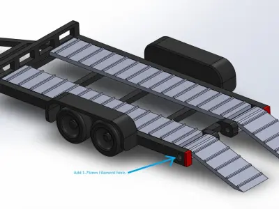 Hotwheels Detailed Car Trailer 3D print model