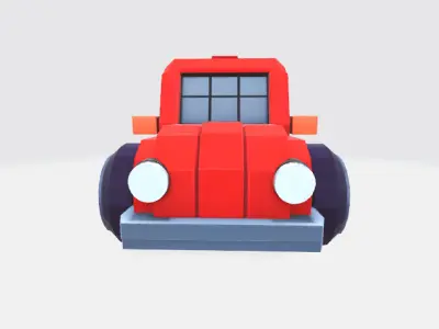 Lowpoly truck  Low-poly 3D model