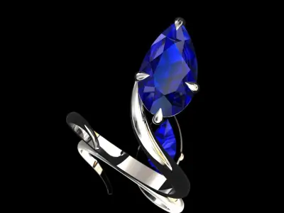 Snake ring 3D print model 3