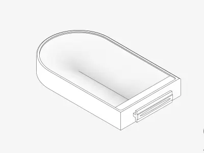 Shower - Soap Dish - Luxury - Feather Low-poly 3D model