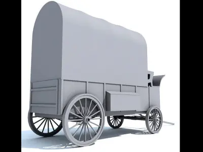 Old West Carriage 3D model