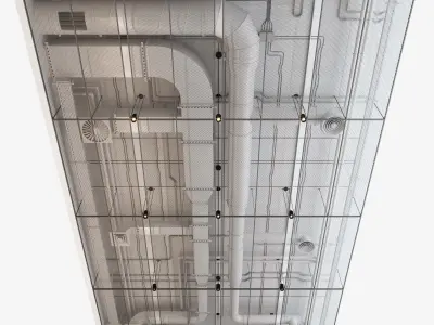 Decorative ceiling set 01 3D model