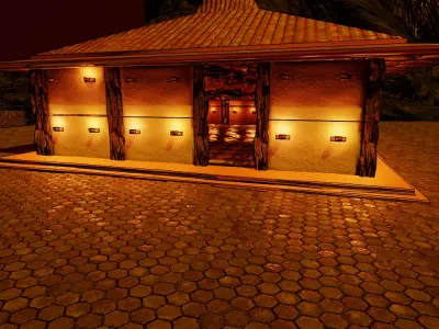 old palace Low-poly 3D model