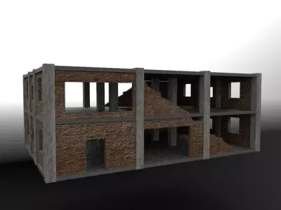 unfinished building 3D model