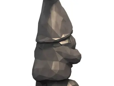 Low Poly Gnome Cute 3D Printable Figurine 3D print model