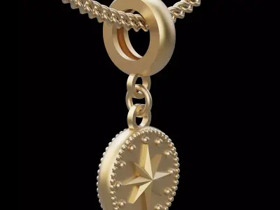 Lux pendant silver gold jewelry printable 3D model 3D print model