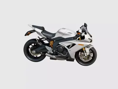 Sport Motorcycle 3D Model Full Fairing Aerodynamic Bike 3D model
