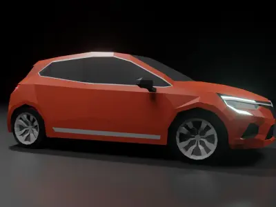 Renault Clio 2020 low poly 3D model Low-poly 3D model