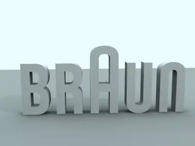 Braun Logo Free 3D model