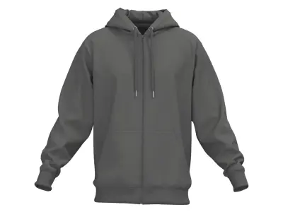 Male hoodie  3D model