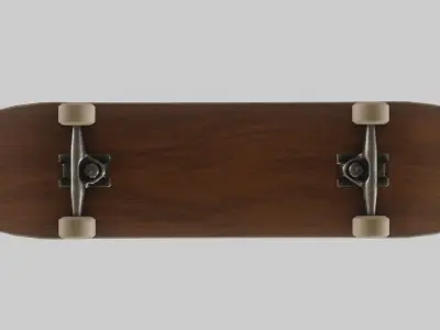 Skateboard Low-poly 3D model 15